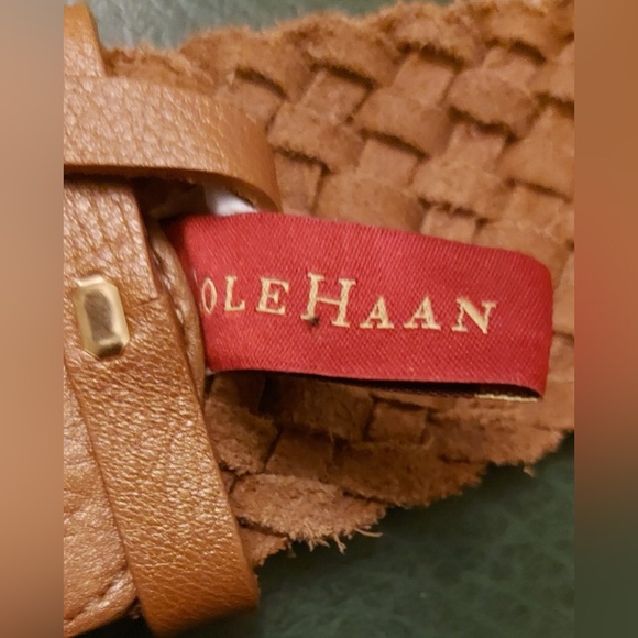 Ladies Cole Haan Woven Leather Belt - Picture 3 of 6